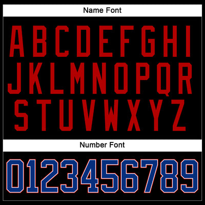 Custom Black Royal-Red Hockey Jersey