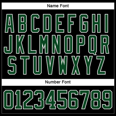 Custom Black Green-White Hockey Jersey