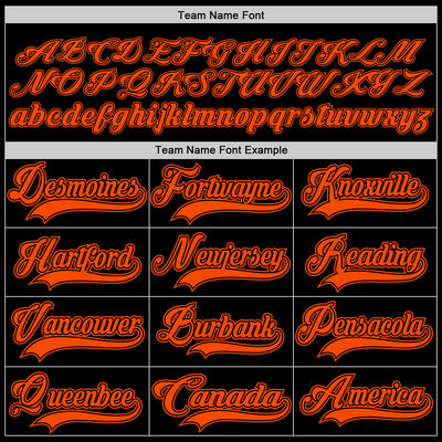 Custom Black Orange Hockey Jersey