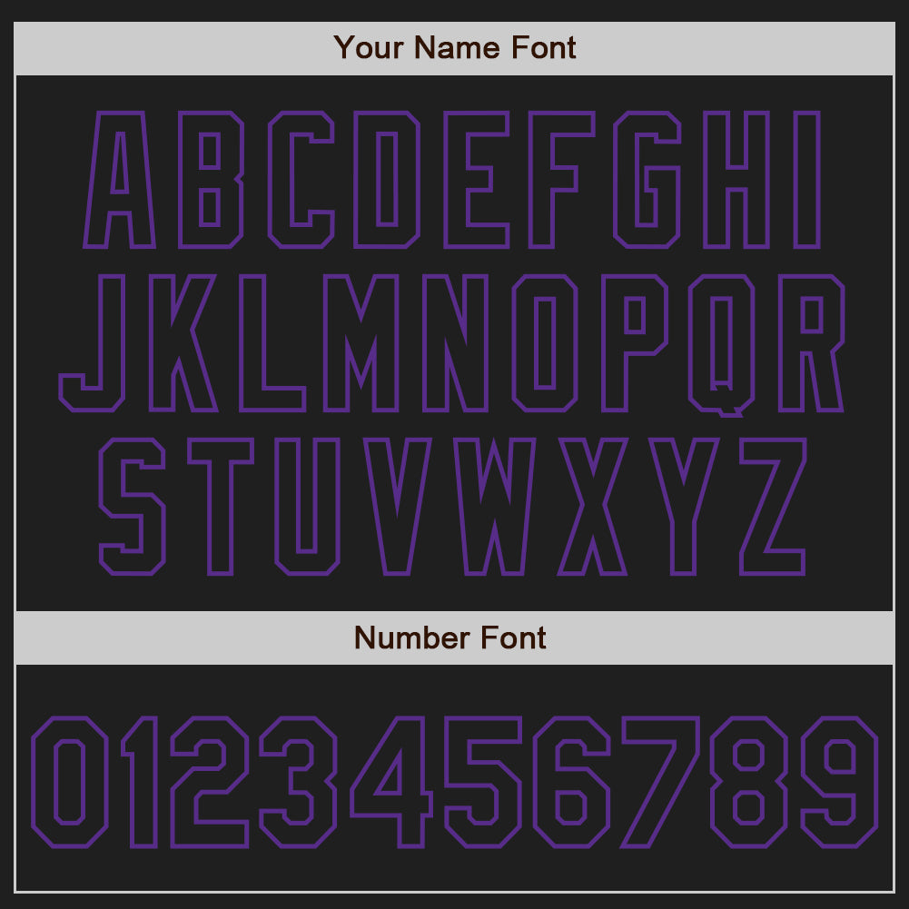 Custom Black Purple Authentic Baseball Jersey