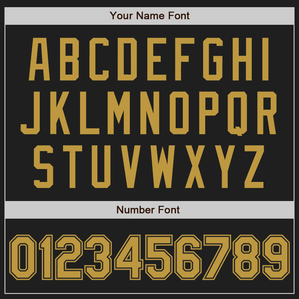 Custom Black Old Gold Authentic Baseball Jersey