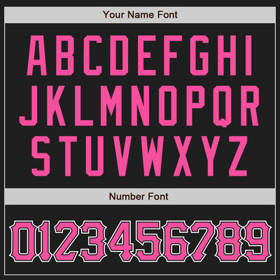 Custom Black White Pinstripe Pink Authentic Baseball Jersey