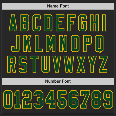 Custom Black Green-Gold Mesh Authentic Football Jersey