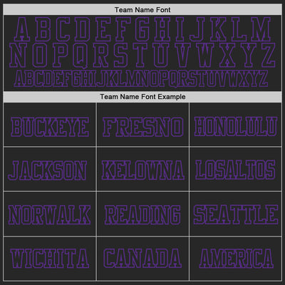 Custom Black Purple Mesh Authentic Football Jersey