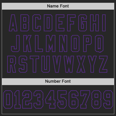 Custom Black Purple Mesh Authentic Football Jersey