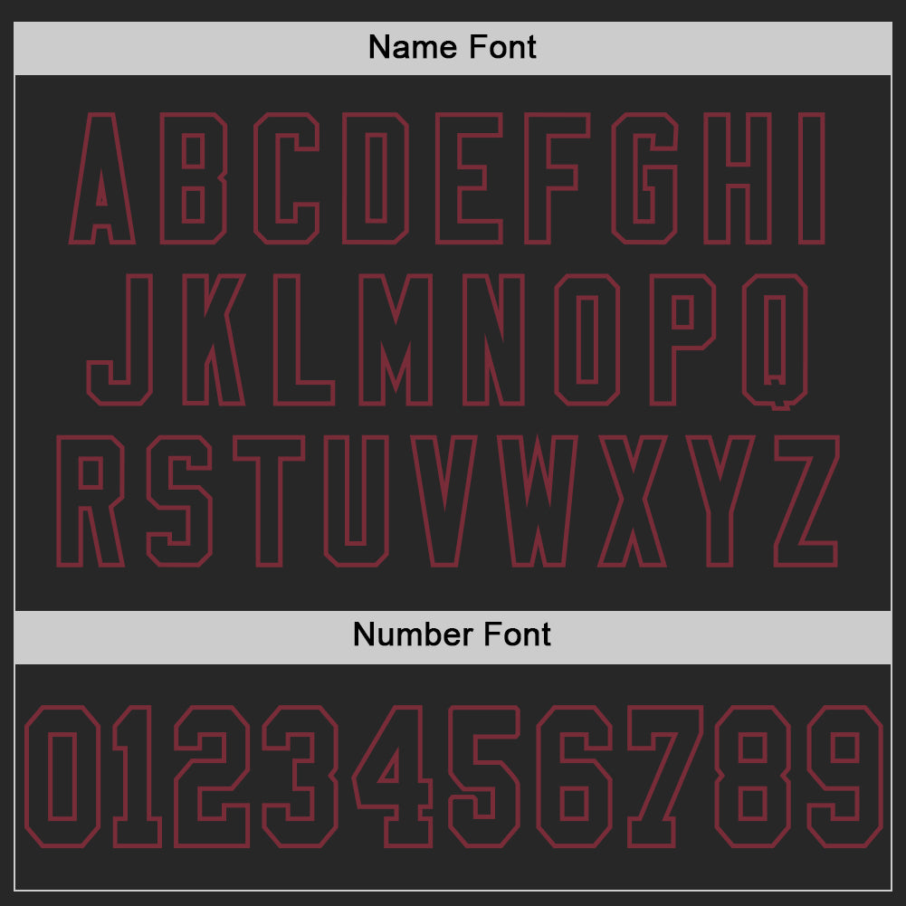 Custom Black Burgundy Mesh Authentic Football Jersey