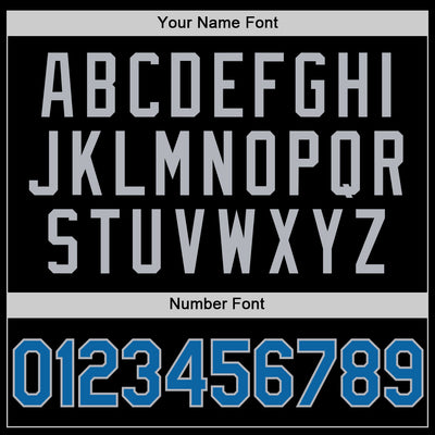 Custom Black Blue-Gray Authentic Throwback Basketball Jersey