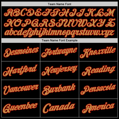 Custom Black Old Gold-Red Authentic Throwback Basketball Jersey