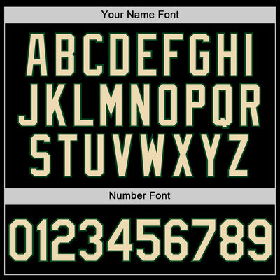 Custom Black Cream Green-Royal Authentic Throwback Basketball Jersey