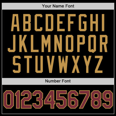 Custom Black Burgundy-Old Gold Authentic Throwback Basketball Jersey