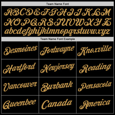 Custom Black Gold-Old Gold Authentic Throwback Basketball Jersey