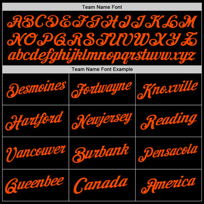 Custom Black Orange Authentic Throwback Basketball Jersey