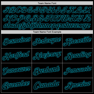 Custom Black Teal Authentic Throwback Basketball Jersey