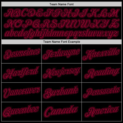 Custom Black Maroon Authentic Throwback Basketball Jersey