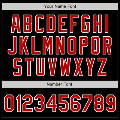 Custom Black Red-White Authentic Baseball Jersey