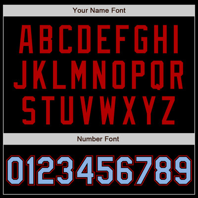 Custom Black Light Blue-Red Authentic Baseball Jersey