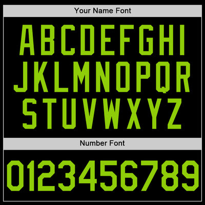 Custom Black Neon Green-Green Authentic Throwback Basketball Jersey