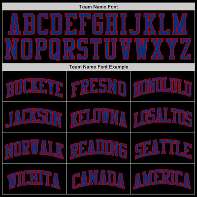 Custom Black Royal-Red Authentic Throwback Basketball Jersey