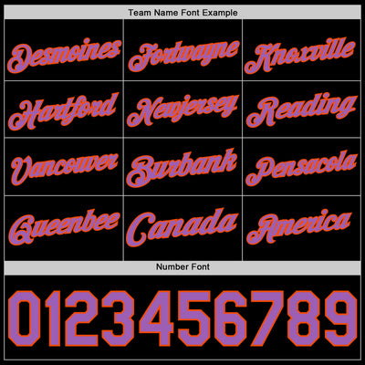 Custom Black Medium Purple-Orange Authentic Basketball Jersey