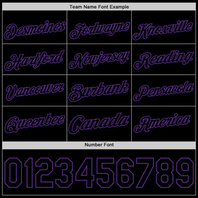 Custom Black Purple Authentic Basketball Jersey
