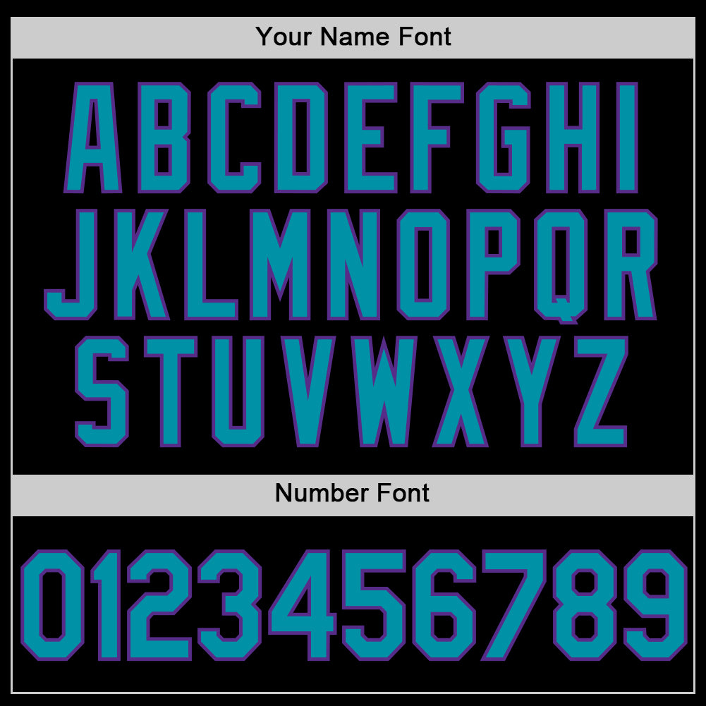 Custom Black Teal-Purple Authentic Basketball Jersey