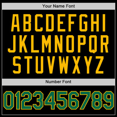 Custom Black Kelly Green-Gold Authentic Basketball Jersey