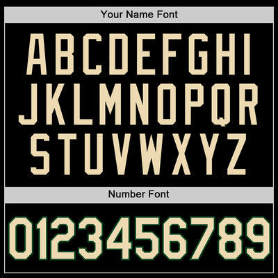 Custom Black Cream-Green Authentic Basketball Jersey