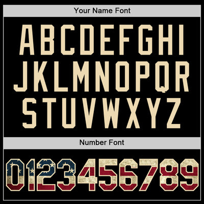 Custom Black Vintage USA Flag-Cream Authentic Basketball Jersey