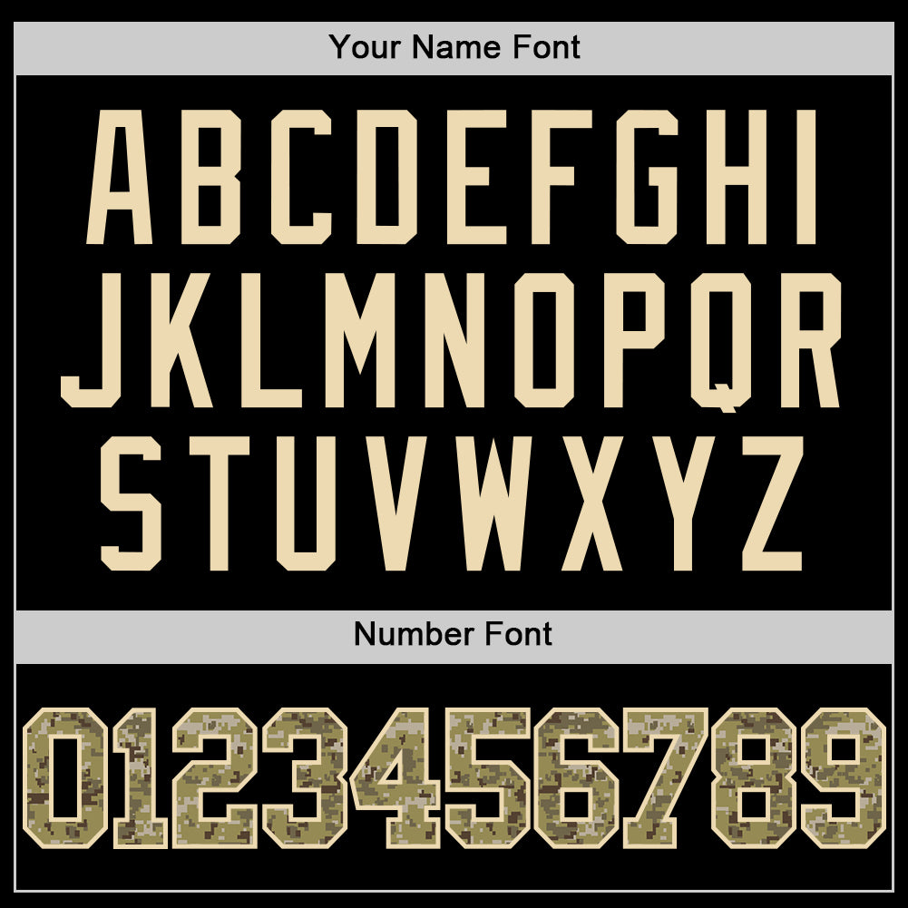 Custom Black Camo-Cream Authentic Basketball Jersey