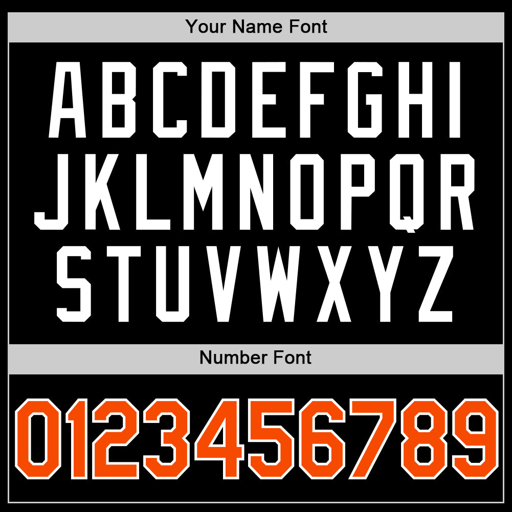 Custom Black Orange-White Authentic Basketball Jersey