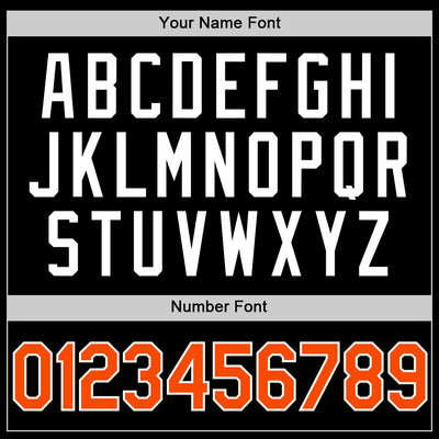 Custom Black Orange-White Authentic Basketball Jersey