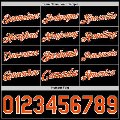 Custom Black Orange-White Authentic Basketball Jersey