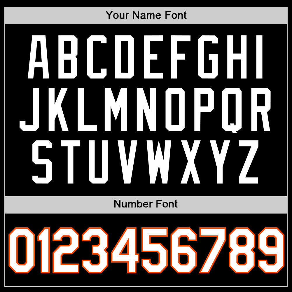 Custom Black White-Orange Authentic Basketball Jersey