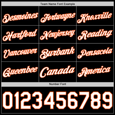 Custom Black White-Orange Authentic Basketball Jersey