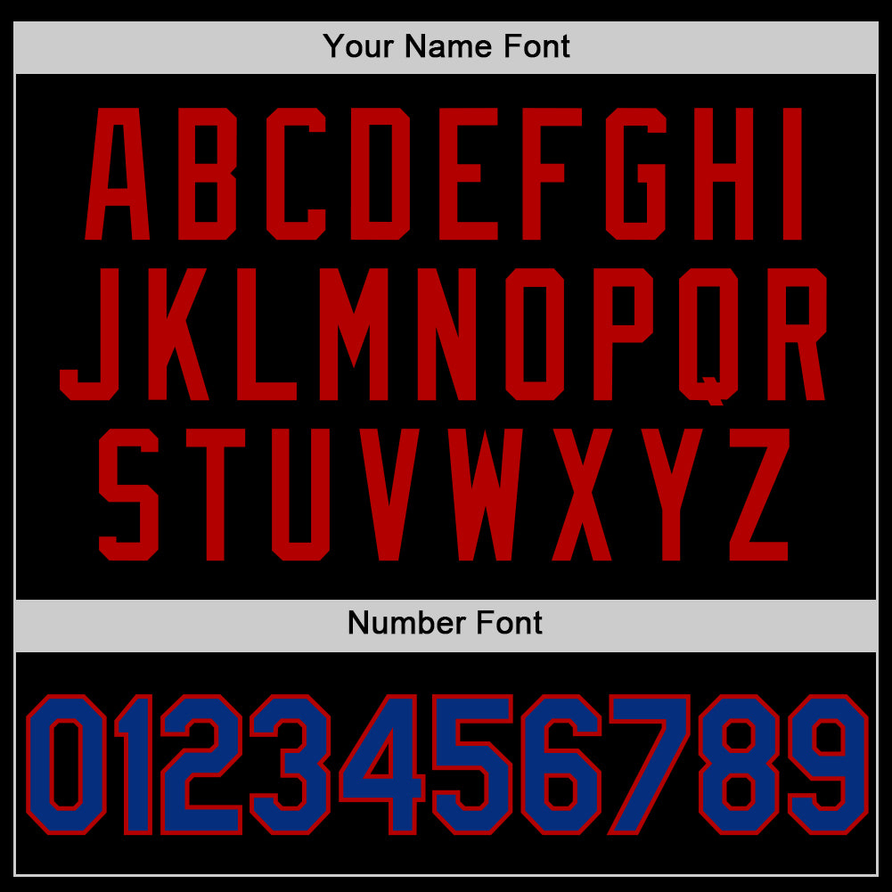 Custom Black Royal-Red Authentic Basketball Jersey