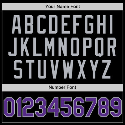 Custom Black Purple-Gray Authentic Basketball Jersey