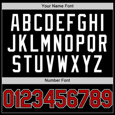 Custom Black Red-White Authentic Basketball Jersey