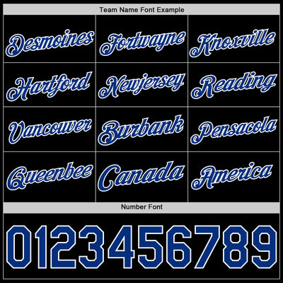 Custom Black Royal-White Authentic Basketball Jersey