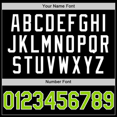 Custom Black Neon Green-White Authentic Basketball Jersey