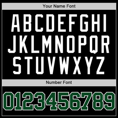 Custom Black Green-White Authentic Basketball Jersey