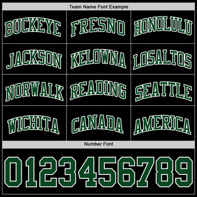 Custom Black Green-White Authentic Basketball Jersey