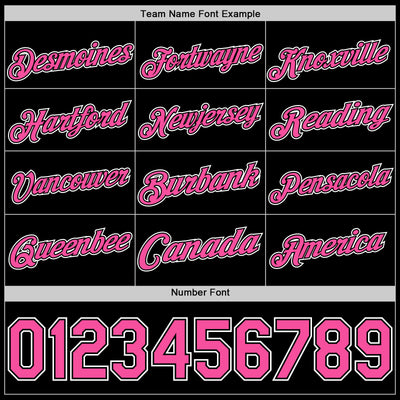 Custom Black Pink-White Authentic Basketball Jersey