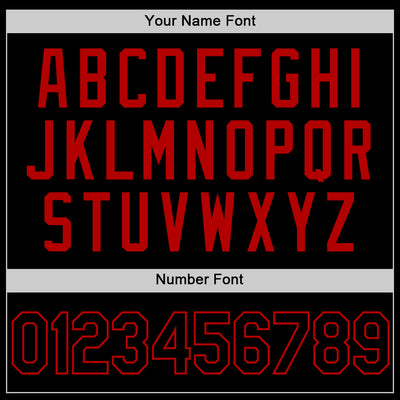 Custom Black Red Authentic Basketball Jersey