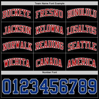 Custom Black Royal White-Red Authentic Basketball Jersey