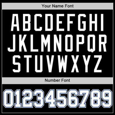 Custom Black White-Royal Authentic Basketball Jersey