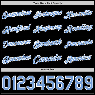 Custom Black Light Blue-White Authentic Basketball Jersey