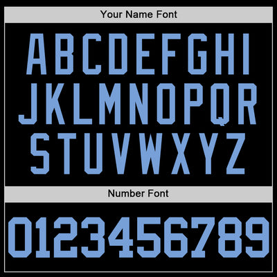 Custom Black Light Blue Authentic Basketball Jersey