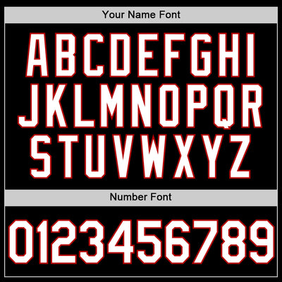 Custom Black White-Red Authentic Basketball Jersey