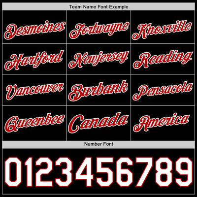 Custom Black White-Red Authentic Basketball Jersey