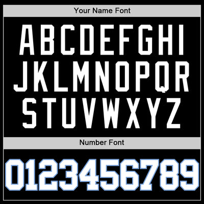 Custom Black White-Light Blue Authentic Basketball Jersey